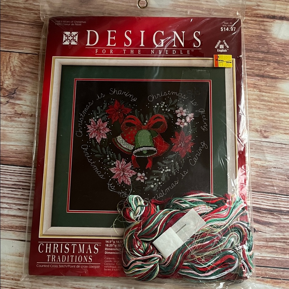 Designs For The Needle 1988 Heart of Christmas Christmas Cross Stitch Kit
